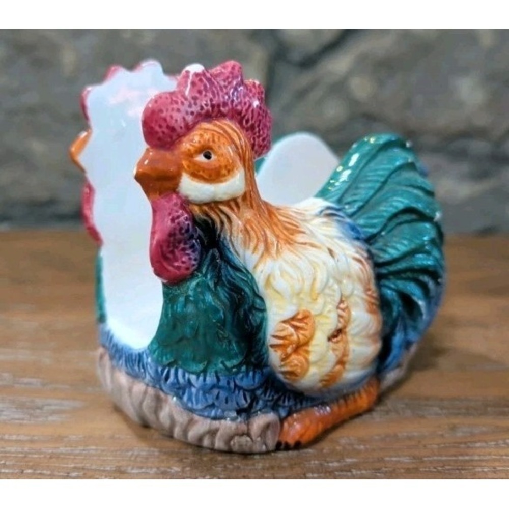 1996 Cracker Barrel Rooster Napkin Holder Vintage Rare Country Kitchen Decor - Picture 3 of 6